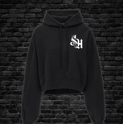 Stunt House Old English HD crop hoodie