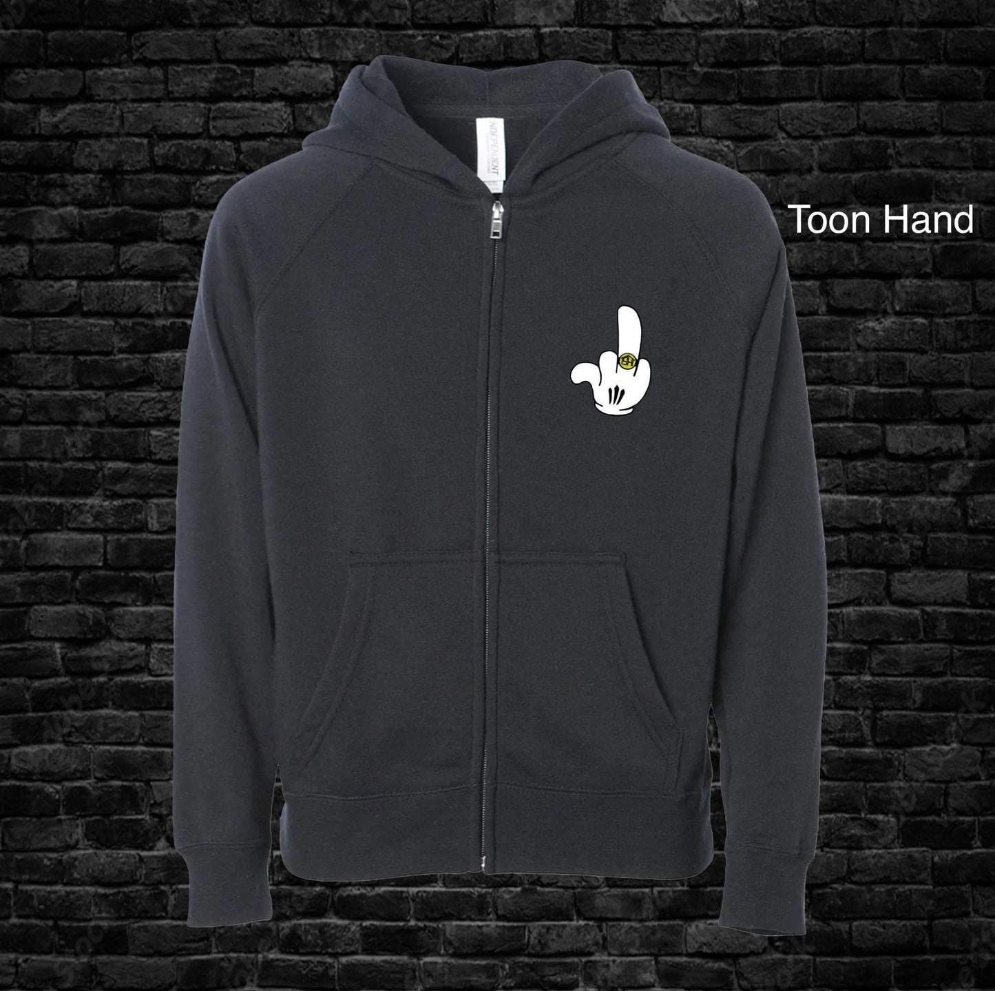 Hand Drag Zip Up Hoodie