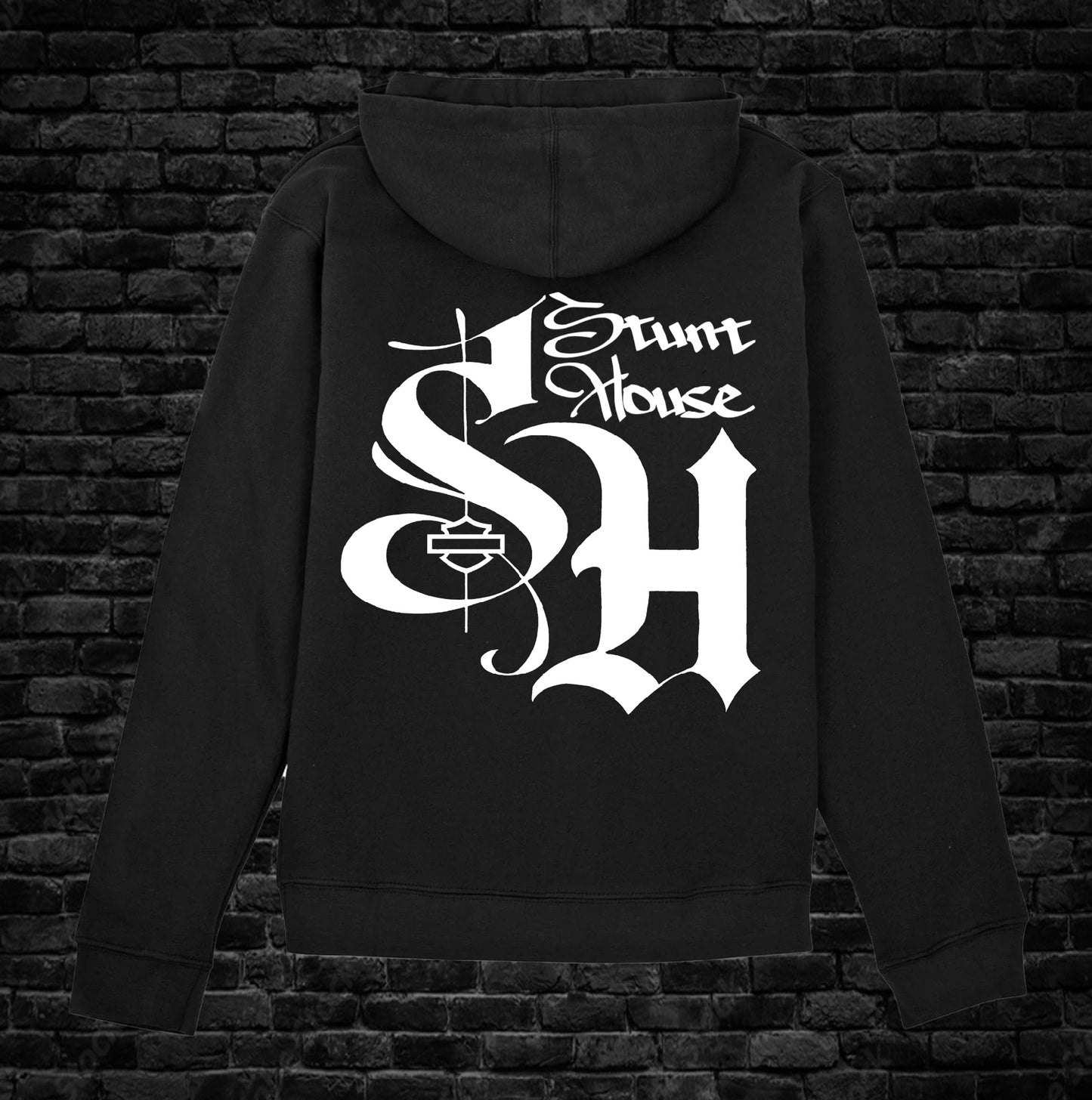 Stunt House Old English premium pullover