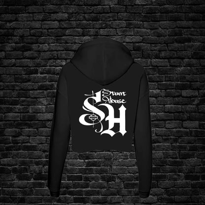 Stunt House Old English HD crop hoodie