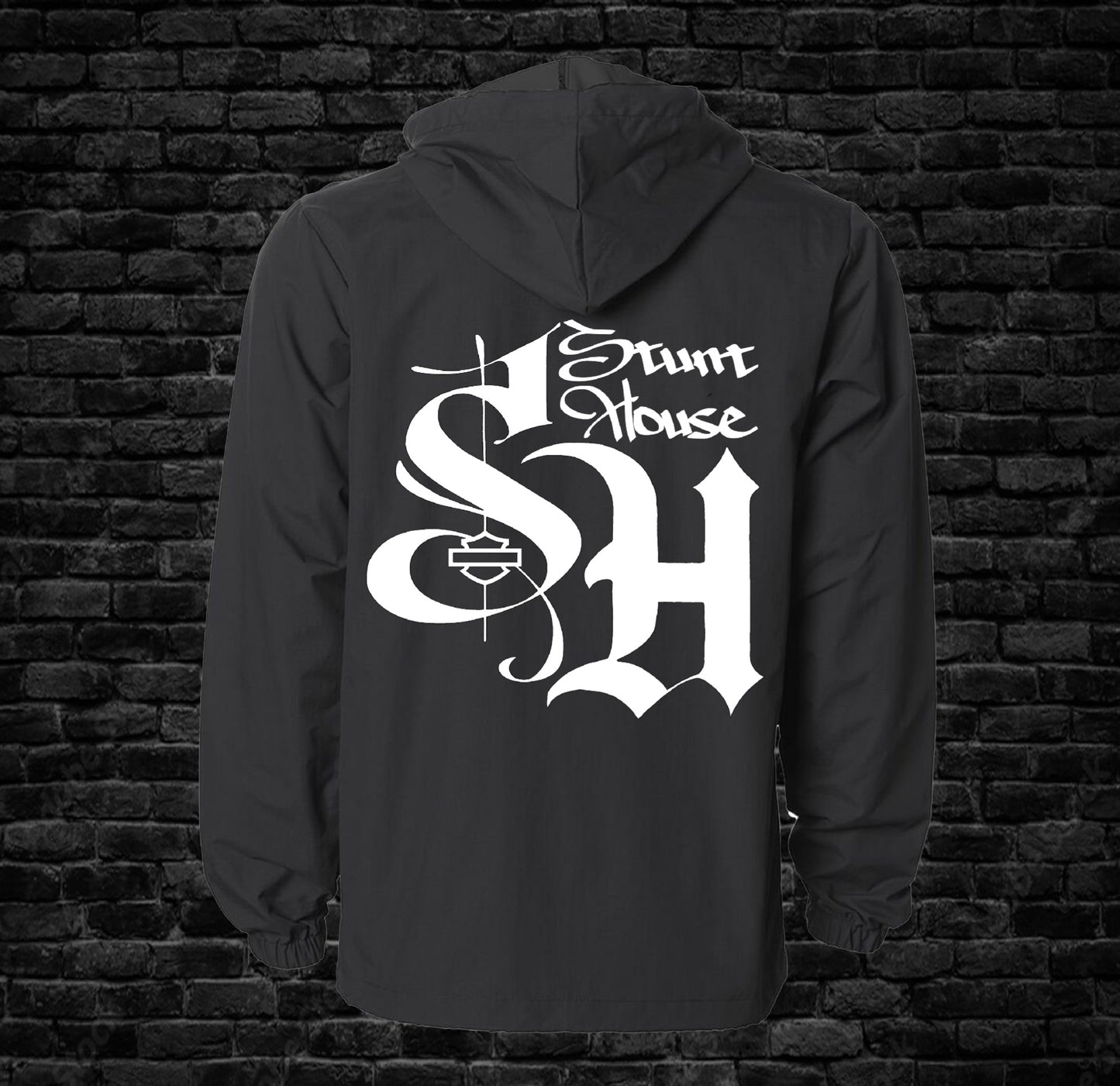 Old English custom button up windbreaker