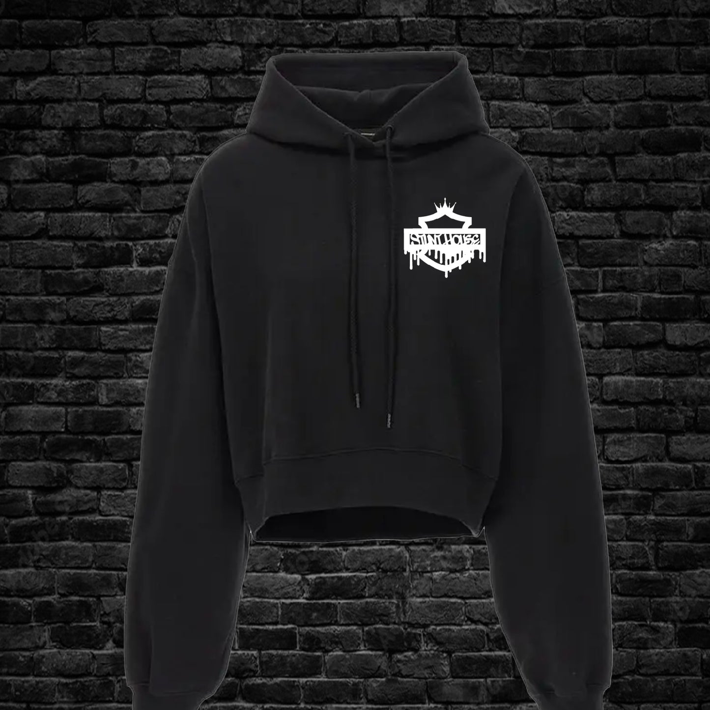 Stunt House Harley Drip crop hoodie