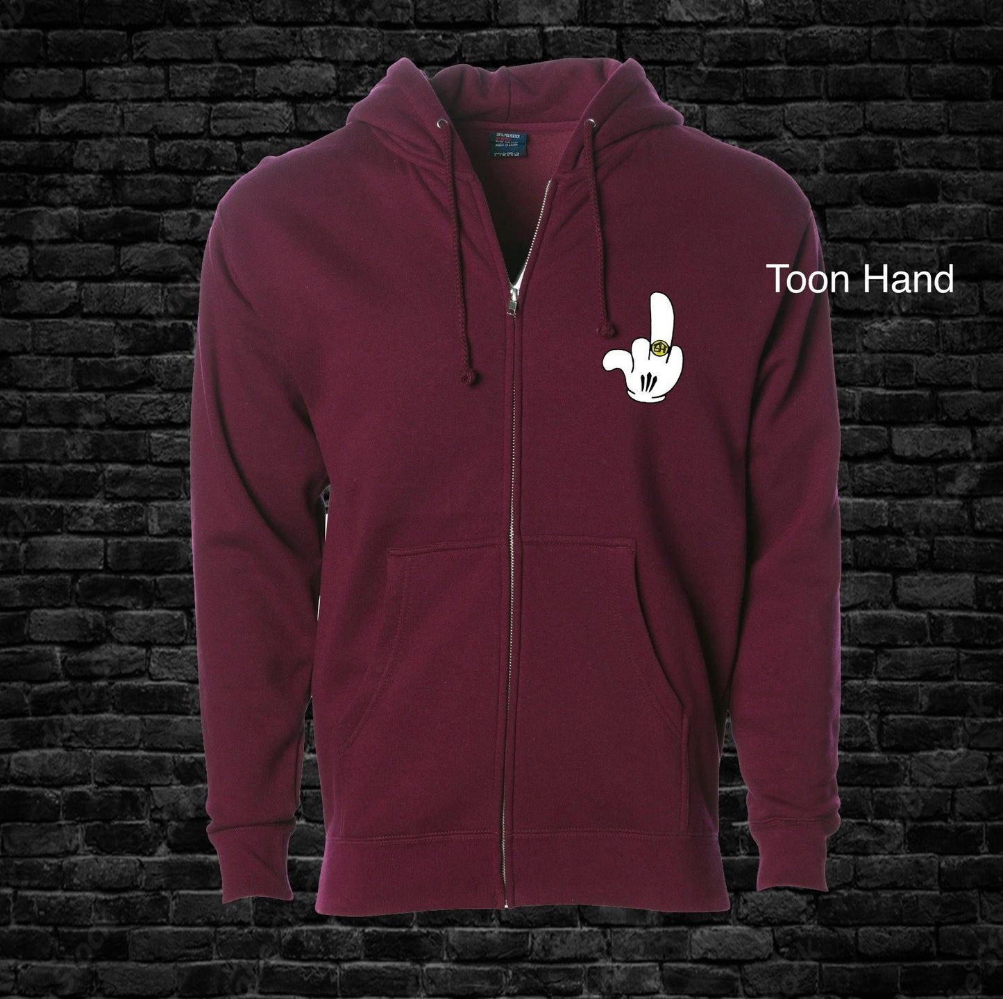 Hand Drag Zip Up Hoodie