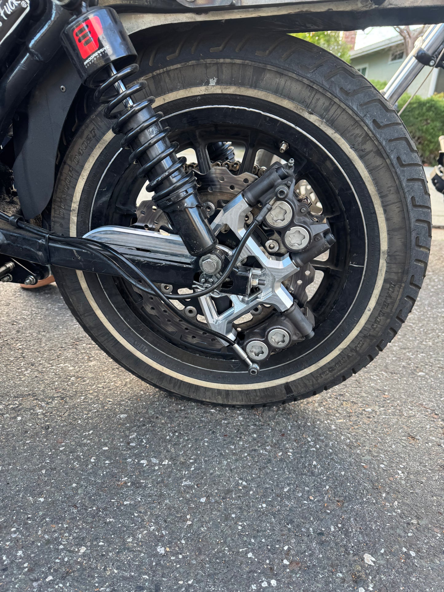 1986 - 2003 Harley Davidson Sportster Double Caliper Handbrake Bracket