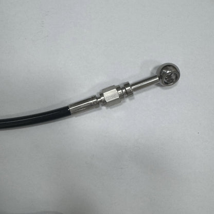 45 inch BLACK steel braided brake line w/banjos