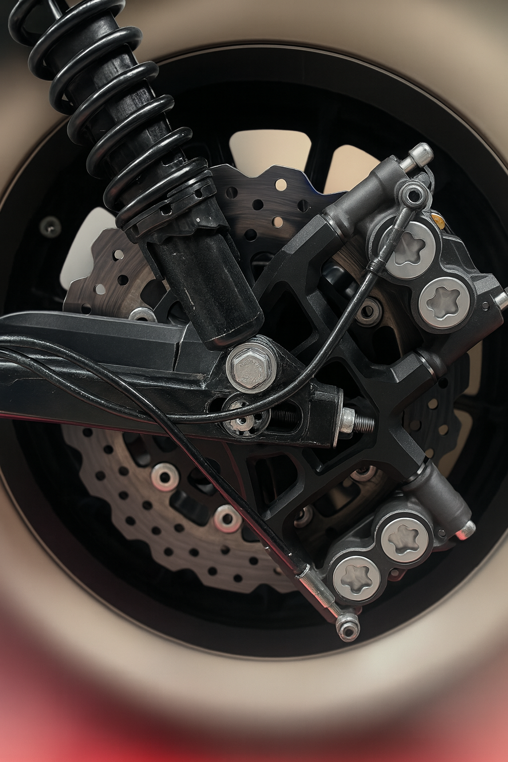 2004-2020 Harley Davidson Sporster Double Caliper Handbrake Bracket